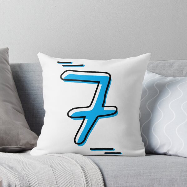 Item preview, Number 7 - Bold Blue Artistic Numeral Design designed and sold by Dyche Studio.
