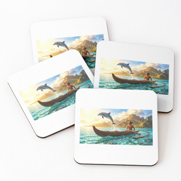 Item preview, Sacred Encounter — The Outrigger and the Dolphin designed and sold by Hawaii26.