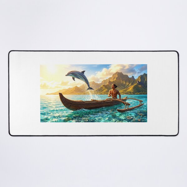 Item preview, Sacred Encounter — The Outrigger and the Dolphin designed and sold by Hawaii26.