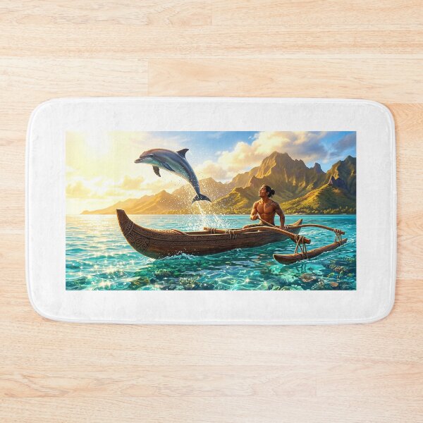 Item preview, Sacred Encounter — The Outrigger and the Dolphin designed and sold by Hawaii26.