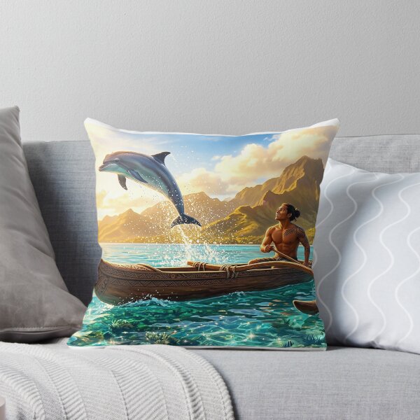 Item preview, Sacred Encounter — The Outrigger and the Dolphin designed and sold by Hawaii26.