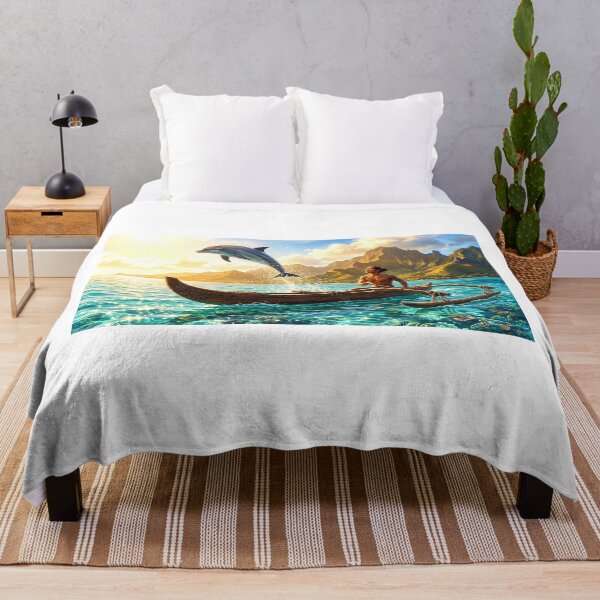 Item preview, Sacred Encounter — The Outrigger and the Dolphin designed and sold by Hawaii26.