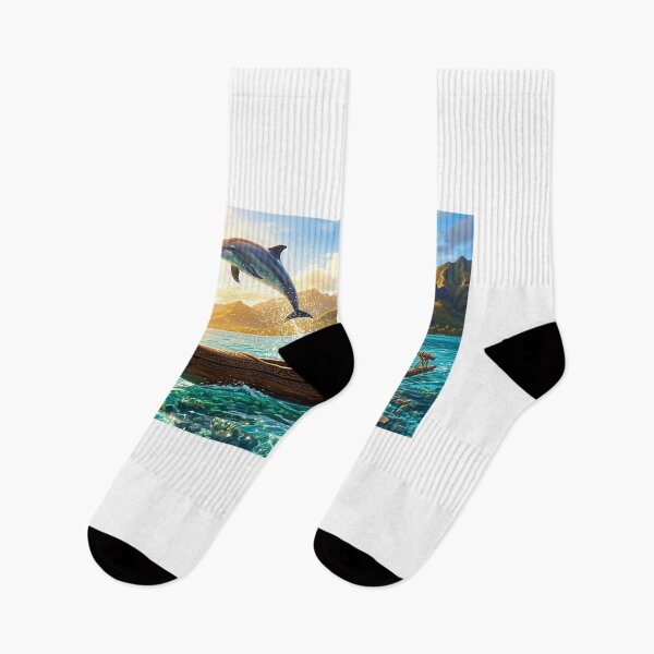 Item preview, Sacred Encounter — The Outrigger and the Dolphin designed and sold by Hawaii26.