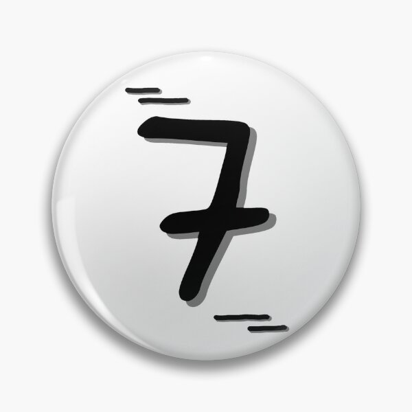 Item preview, Number 7 - Bold Black Artistic Numeral Design designed and sold by Dyche Studio.
