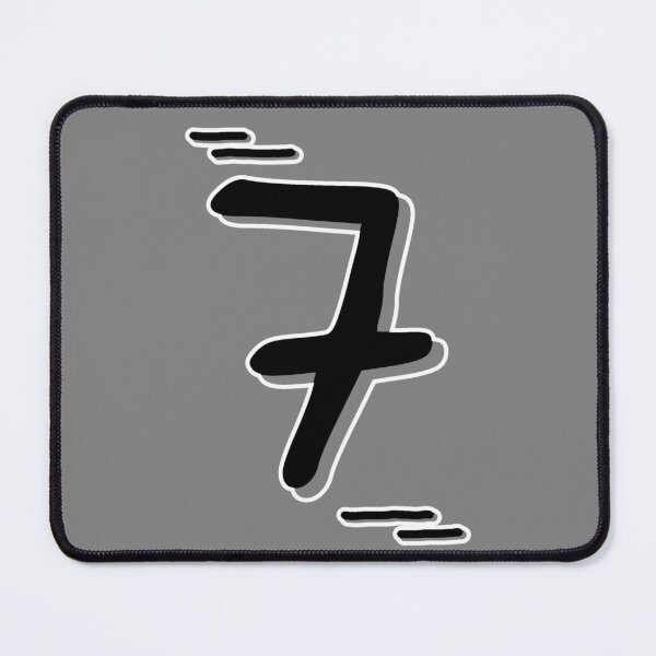 Item preview, Number 7 - Bold Black Artistic Numeral Design designed and sold by Dyche Studio.