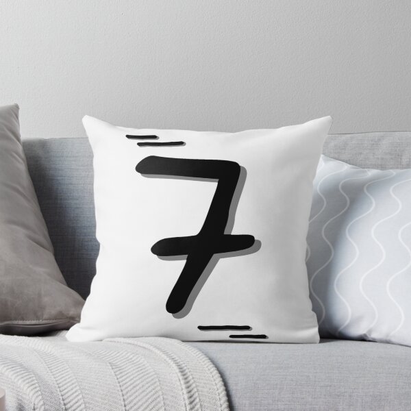 Item preview, Número 7 - Diseño numérico artístico en negro intenso designed and sold by Dyche Studio.