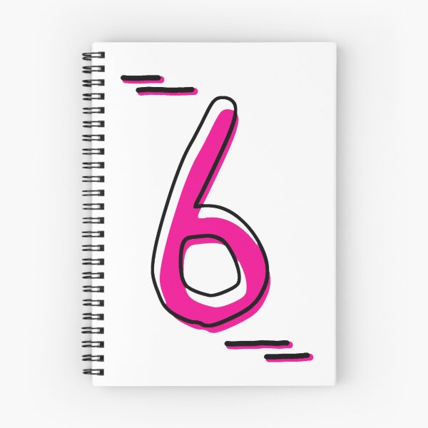 Item preview, Number 6 - Bold Pink Artistic Numeral Design designed and sold by Dyche Studio.