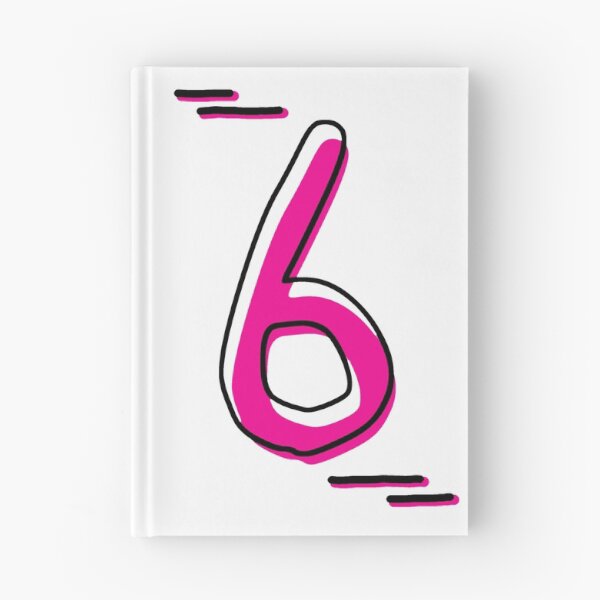 Artikelvorschau, Nummer 6 – Künstlerisches Zifferndesign in kräftigem Pink entworfen und verkauft von Dyche Studio.