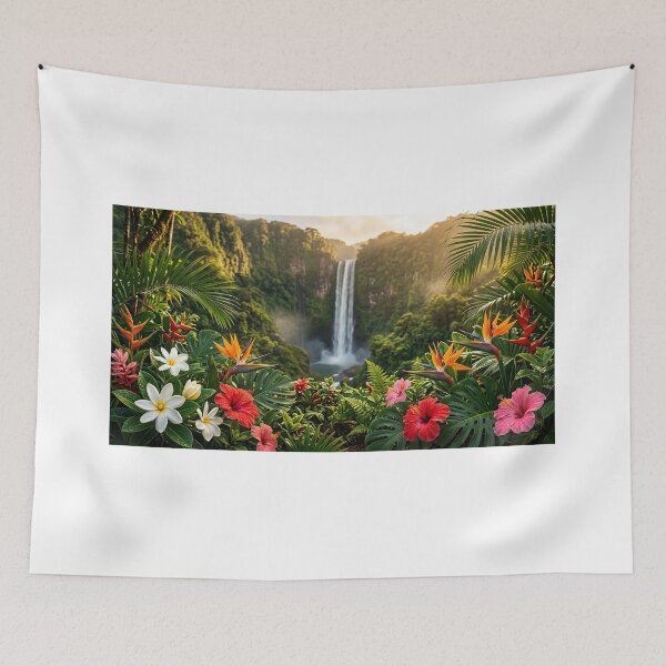 Item preview, Tropical Waterfall Exotic Flowers designed and sold by Hawaii26.