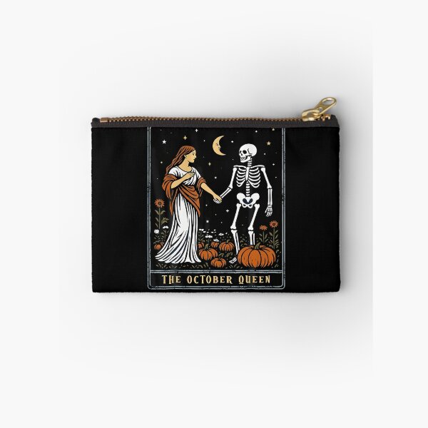 Item preview, The October Queen Tarot Card Halloween Skeleton Aesthetic designed and sold by smiadraspi.