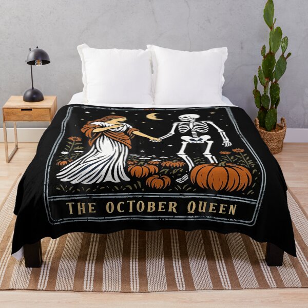 Item preview, The October Queen Tarot Card Halloween Skeleton Aesthetic designed and sold by smiadraspi.