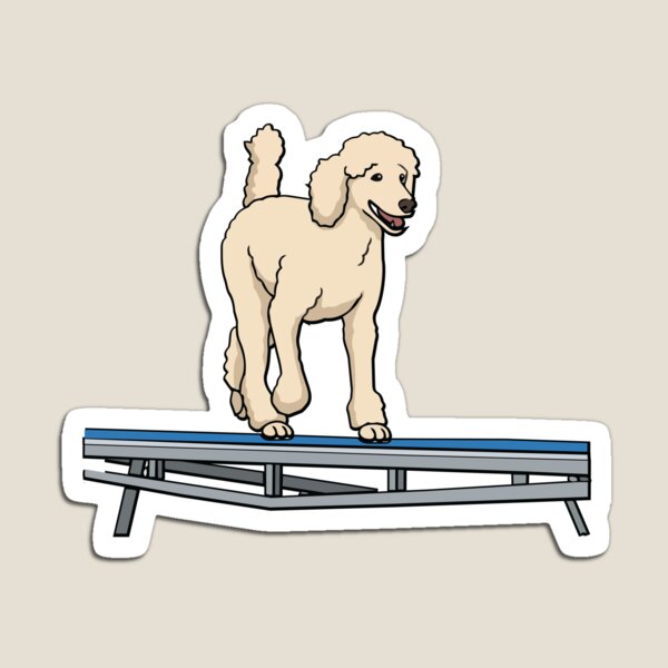 Item preview, Agility Poodle on Dog Walk designed and sold by Bluek9sDesign.