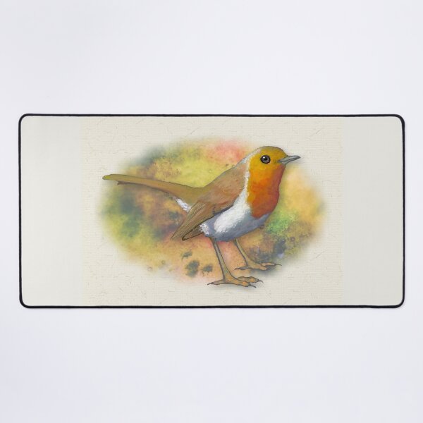Item preview, English Robin Pastel Art with Colorful Background designed and sold by JoyfulWhimsy.