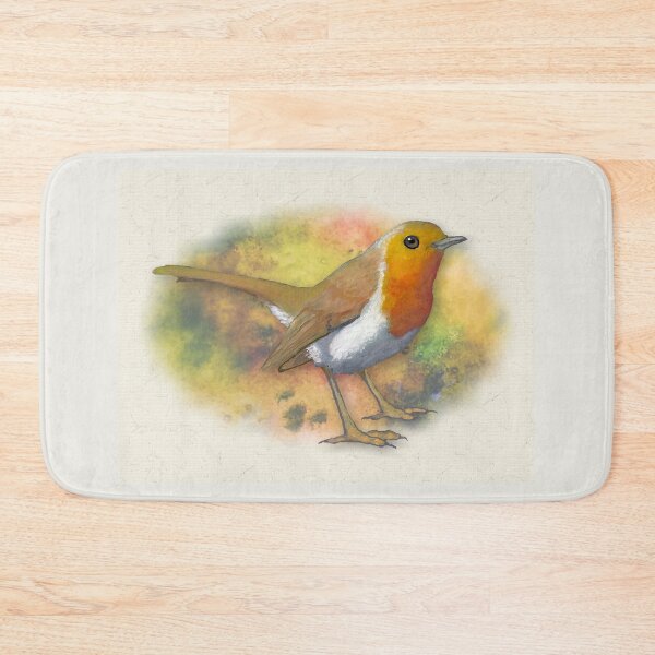 Item preview, English Robin Pastel Art with Colorful Background designed and sold by JoyfulWhimsy.