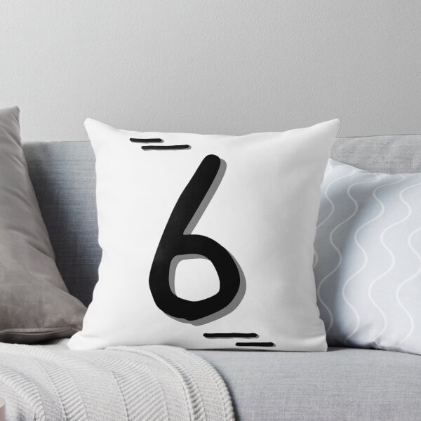 Item preview, Number 6 - Bold Black Artistic Numeral Design designed and sold by Dyche Studio.