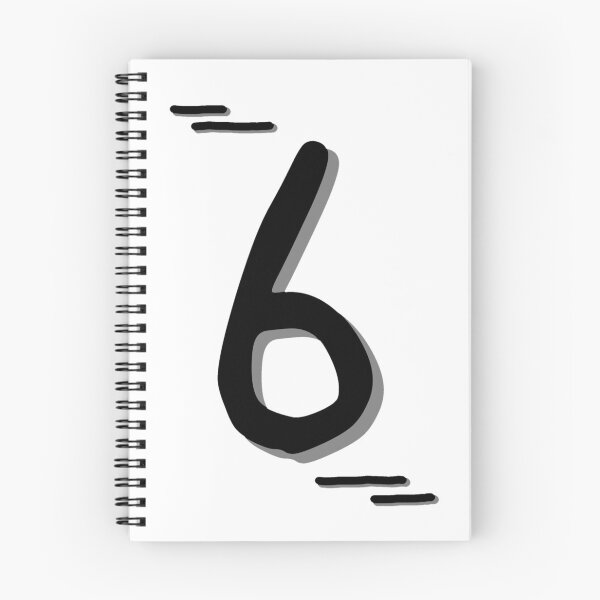 Item preview, Number 6 - Bold Black Artistic Numeral Design designed and sold by Dyche Studio.