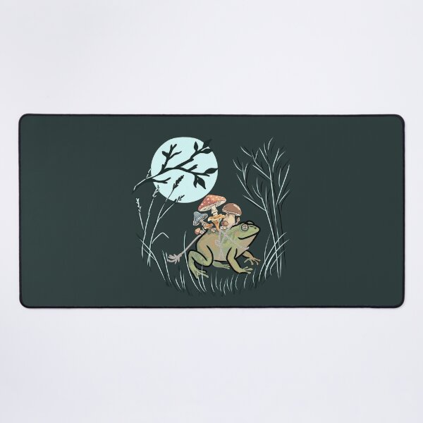 Item preview, Frog Moon Grass Cottagecore Mushroom Toad designed and sold by LeshanArt.
