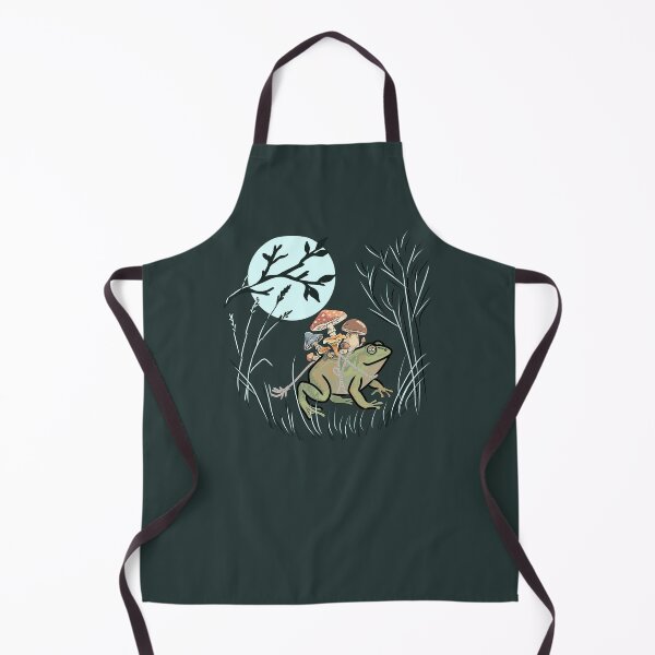 Item preview, Frog Moon Grass Cottagecore Mushroom Toad designed and sold by LeshanArt.