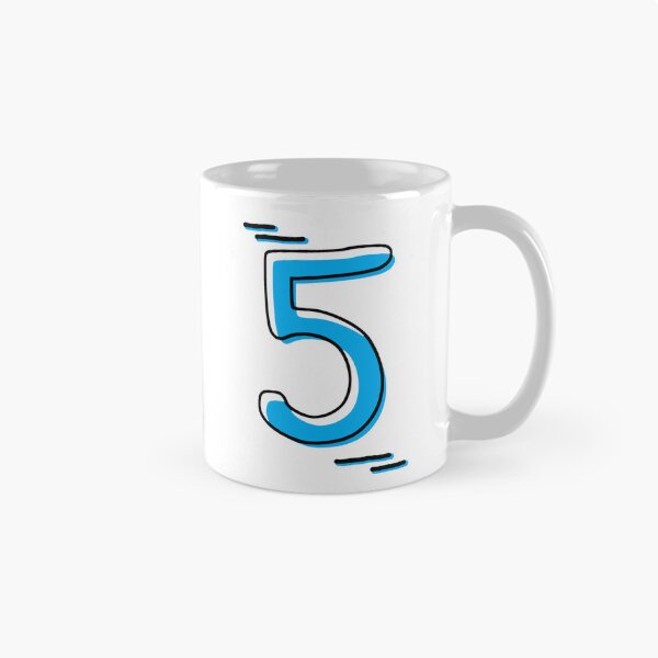Artikelvorschau, Nummer 5 – Kräftig blaues künstlerisches Zifferndesign entworfen und verkauft von Dyche Studio.