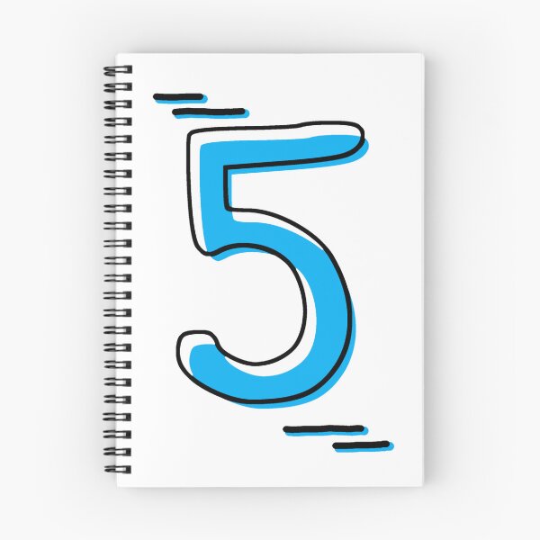 Item preview, Number 5 - Bold Blue Artistic Numeral Design designed and sold by Dyche Studio.