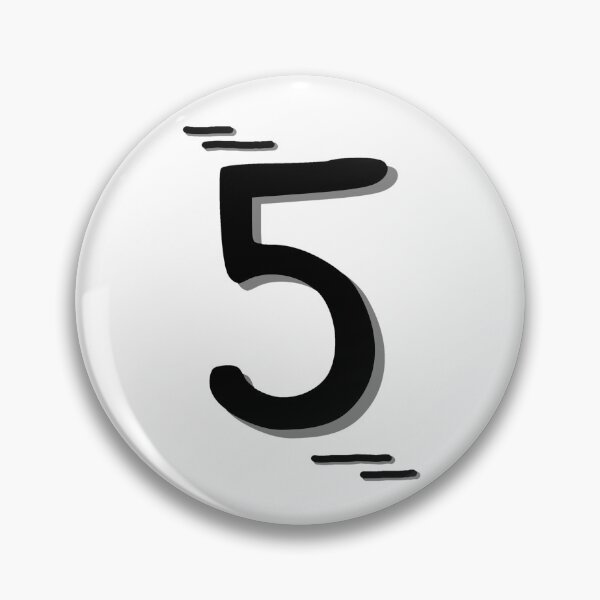Item preview, Number 5 - Bold Black Artistic Numeral Design designed and sold by Dyche Studio.