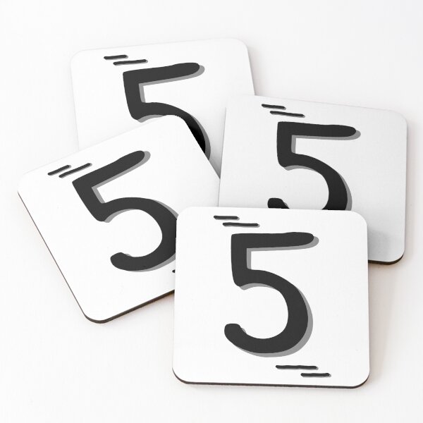 Item preview, Number 5 - Bold Black Artistic Numeral Design designed and sold by Dyche Studio.