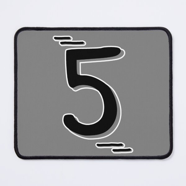 Item preview, Number 5 - Bold Black Artistic Numeral Design designed and sold by Dyche Studio.
