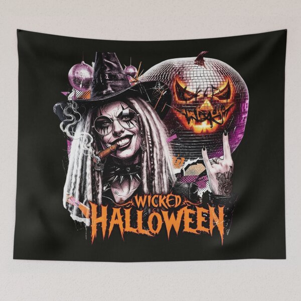 Item preview, Halloween Wicked Witch Cigar Disco Pumpkin designed and sold by Voodoo Store Paranormal Collections.