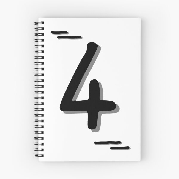 Item preview, Number 4 - Bold Black Artistic Numeral Design designed and sold by Dyche Studio.
