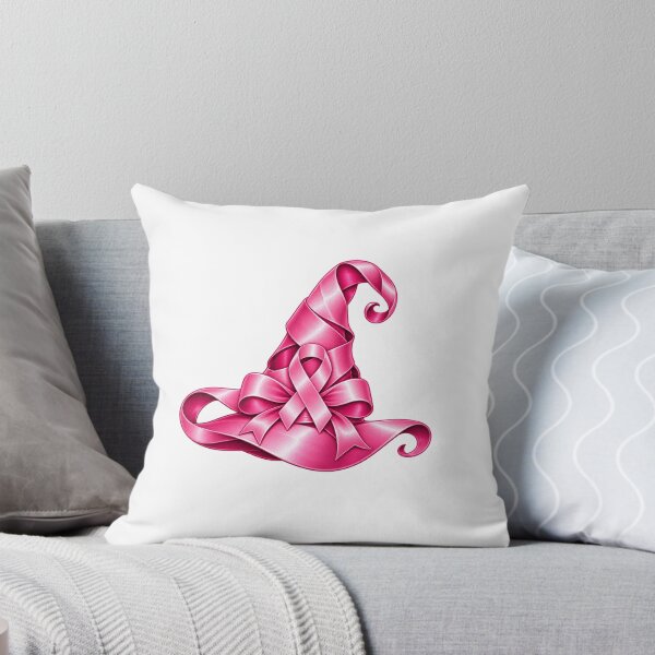 Item preview, Pink Ribbon Witch Hat Breast Cancer Awareness Halloween Costume Graphic designed and sold by PixelForge Studio2.