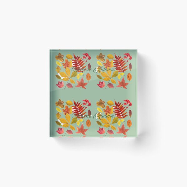 Item preview, Welcome Autumn Colorful Leaves designed and sold by StylishDecor.