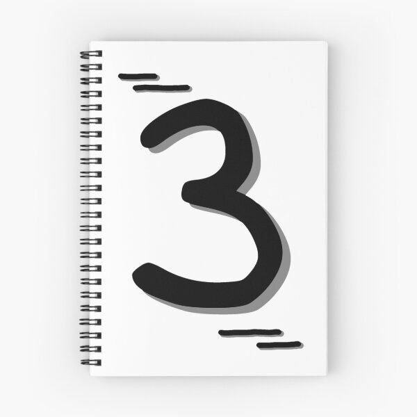 Item preview, Number 3 - Bold Black Artistic Numeral Design designed and sold by Dyche Studio.