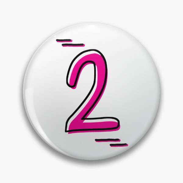 Item preview, Number 2 - Bold Pink Artistic Numeral Design designed and sold by Dyche Studio.