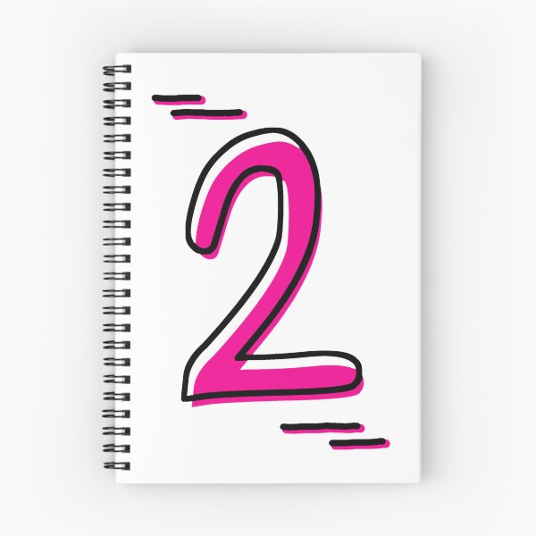 Item preview, Number 2 - Bold Pink Artistic Numeral Design designed and sold by Dyche Studio.