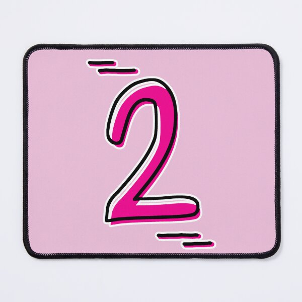 Item preview, Number 2 - Bold Pink Artistic Numeral Design designed and sold by Dyche Studio.