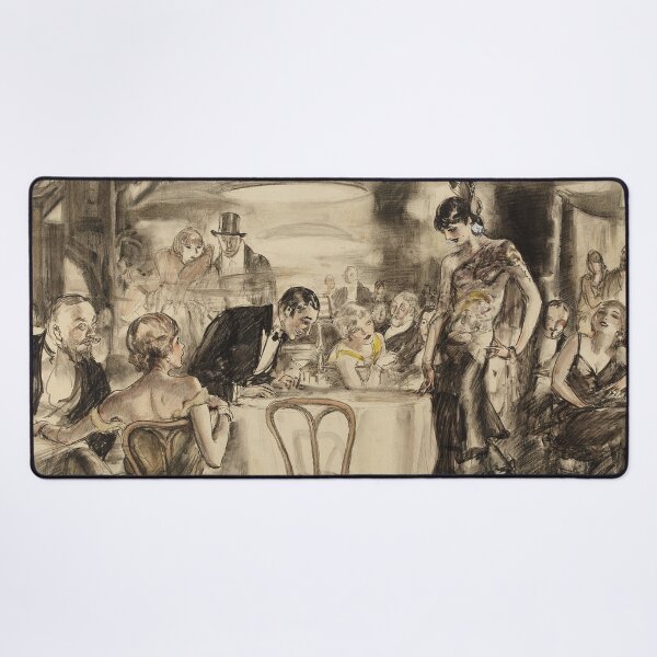 Item preview, Romantic Vintage Wall Art, High Society Rowboat Scene, Henry Raleigh Illustration designed and sold by RickE.