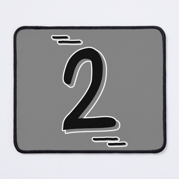 Item preview, Number 2 - Bold Black Artistic Numeral Design designed and sold by Dyche Studio.