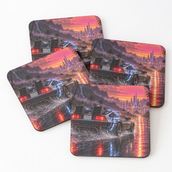 Item preview, The Road to Time – DeLorean in the Rain designed and sold by Pixel Sakura Gallery.