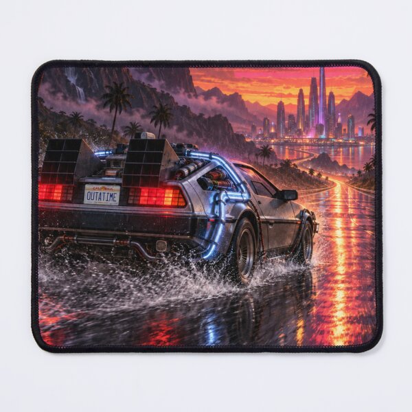 Item preview, The Road to Time – DeLorean in the Rain designed and sold by Pixel Sakura Gallery.
