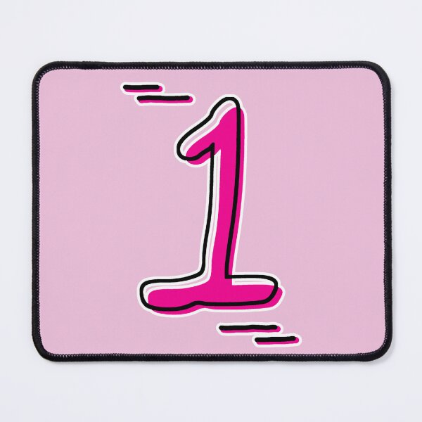Item preview, Number 1 - Bold Pink Artistic Numeral Design designed and sold by Dyche Studio.