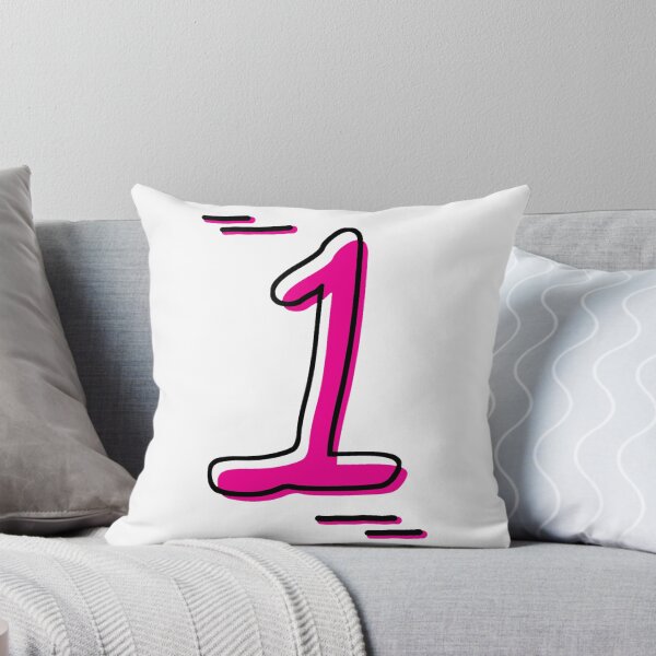 Item preview, Number 1 - Bold Pink Artistic Numeral Design designed and sold by Dyche Studio.