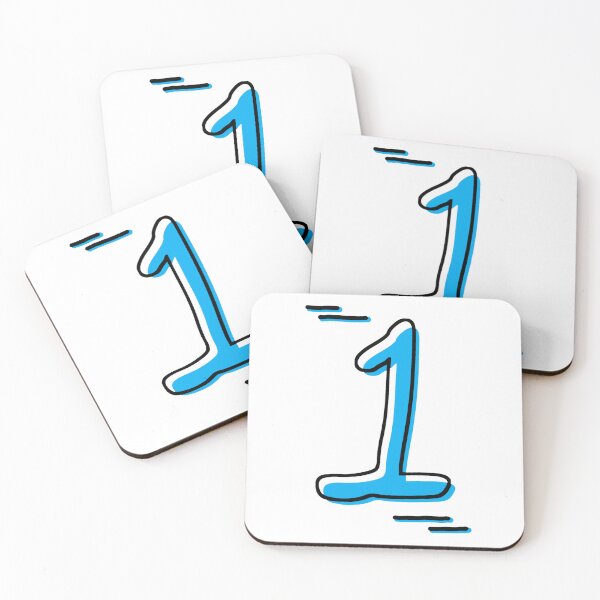 Item preview, Number 1 - Bold Blue Artistic Numeral Design designed and sold by Dyche Studio.