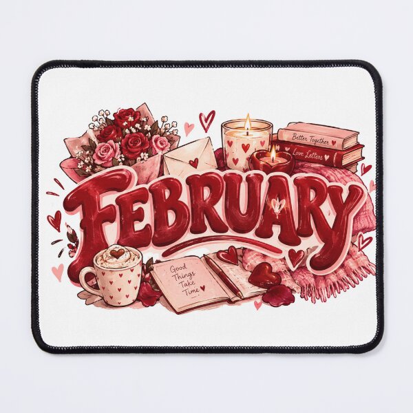 Item preview, February Cozy Romance Valentine Love Aesthetic designed and sold by Snikdha.