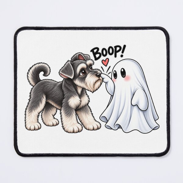 Item preview, Miniature Schnauzer Ghost Boop Dog Halloween designed and sold by 76Valeria.