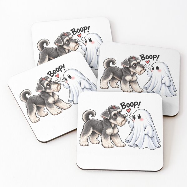 Item preview, Miniature Schnauzer Ghost Boop Dog Halloween designed and sold by 76Valeria.