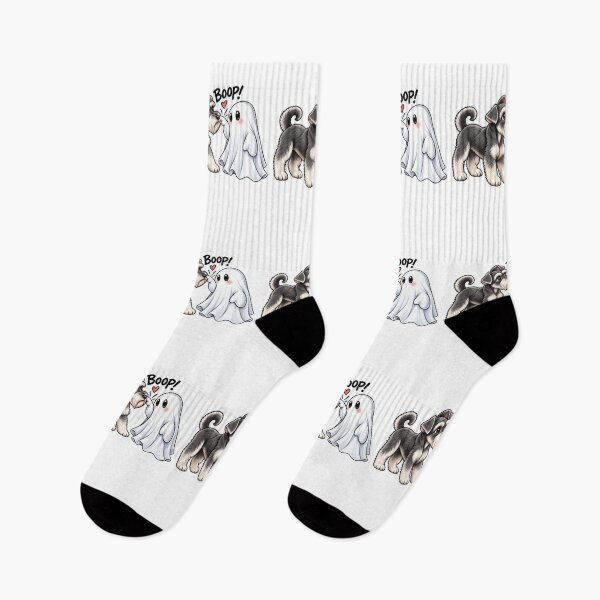 Item preview, Miniature Schnauzer Ghost Boop Dog Halloween designed and sold by 76Valeria.
