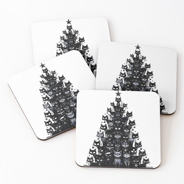 Item preview, Gothic Black Cat Christmas Tree designed and sold by ElLocoMus.