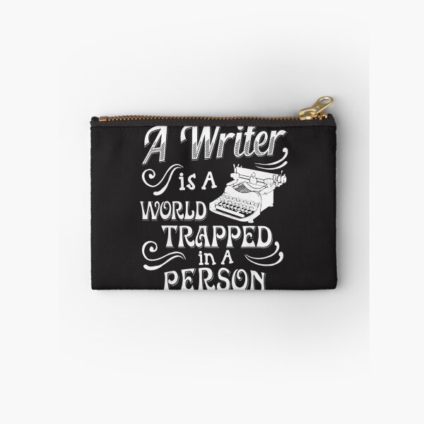 Item preview, A Writer Is A World Trapped In A Person Inspirational Quote Design designed and sold by neymargg.