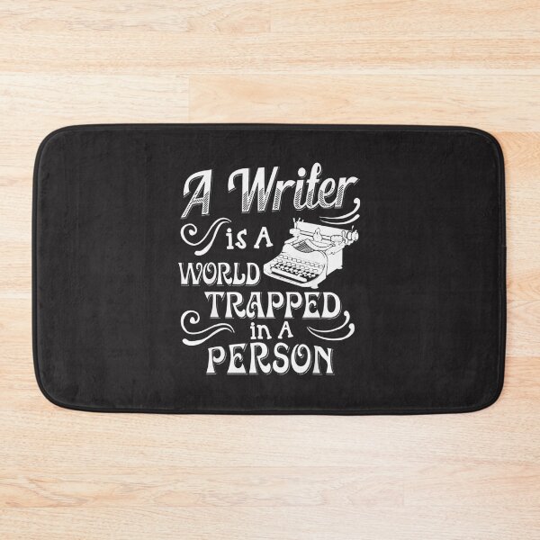 Item preview, A Writer Is A World Trapped In A Person Inspirational Quote Design designed and sold by neymargg.