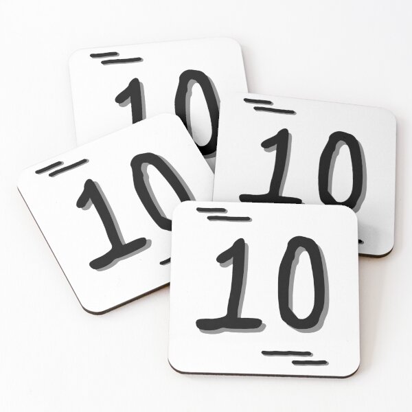 Item preview, Number 10 - Bold Black Artistic Numeral Design designed and sold by Dyche Studio.